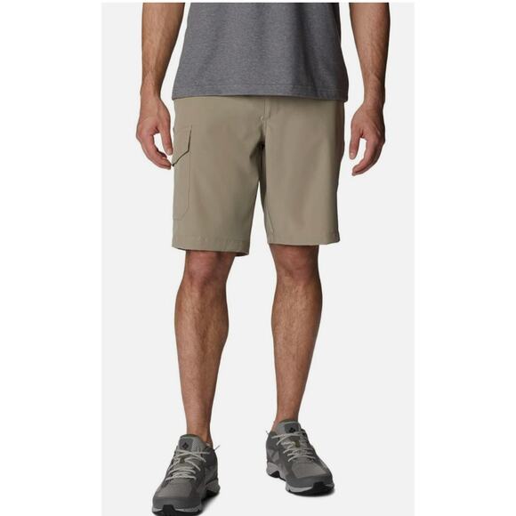 Columbia Mens Eaglecrest 10" Performance Cargo Shorts Tusk Brown Size 36 New UPF - Picture 2 of 13